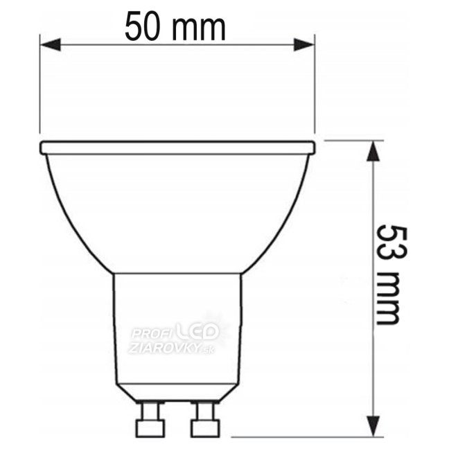 LED žiarovka GU10 6W = 50W 580lm 6500K Cold 36° LUMILED