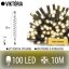 Viktória spojovateľná led svetelná reťaz vonkajšia - 100led - 10m teplá biela