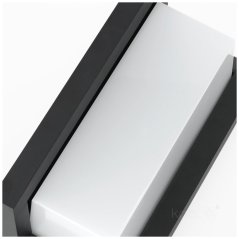 LENTERO 12W 4000K LED fasádne nástenné svietidlo so senzorom pohybu IP54 čierne KOBI