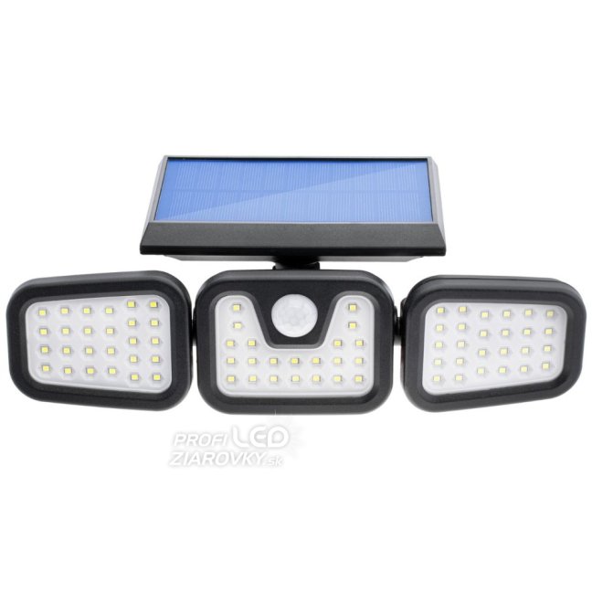 Solárne svetlomety 74x LED 15W 450lm Studený senzor pohybu IP65