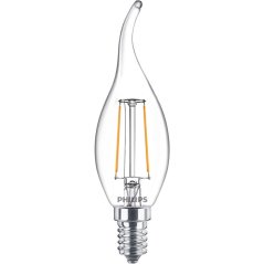 LED žiarovka E14 BA35 2W = 25W 250lm 2700K Warm Filament PHILIPS