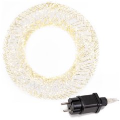 Vianočný svetelný veniec na dvere - 45 cm - 720 LED - Teplá biela