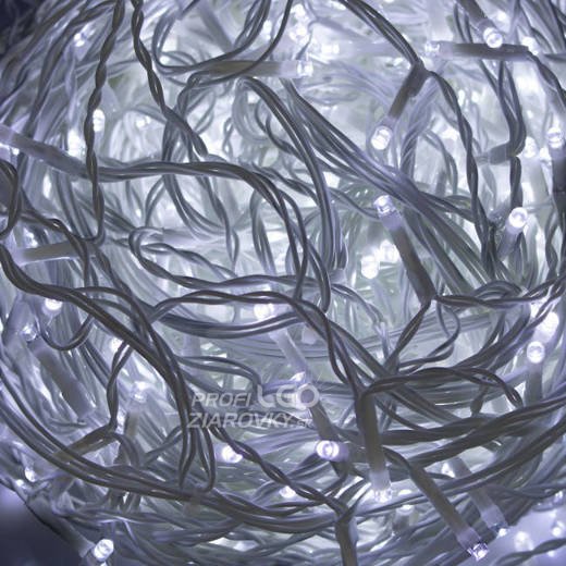 Svetelný záves vonkajší 60 m, 1500 LED, studená biela, svetelné programy