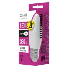 Led žiarovka classic candle 4w e27 neutrálna biela