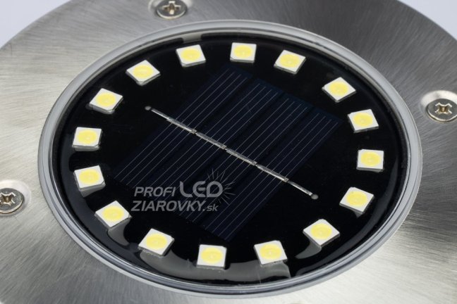 Záhradná solárna lampa 16x LED - zapustená - sada 4ks - studená biela