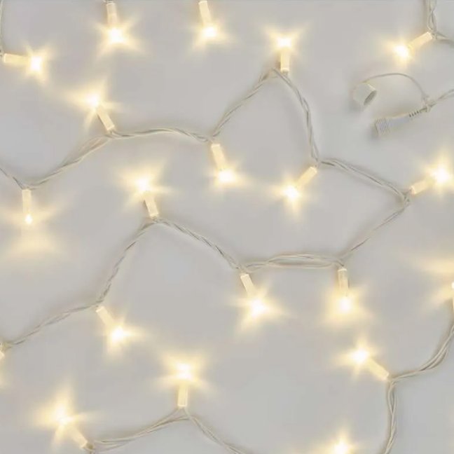 Viktória spojovateľná led svetelná reťaz vonkajšia - 50led - 5m teplá biela - biely kábel