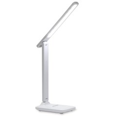 Lampa stolná LED stolová nastaviteľná USB 7W 300lm VELA biela LUMILED