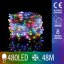 Vianočná led svetelná mikro reťaz vonkajšia + programator + ovládač - 480ed - 48m multicolour
