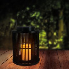 Solárny lampáš čierny so súmrakovým senzorom Fascino Sanico Goldlux
