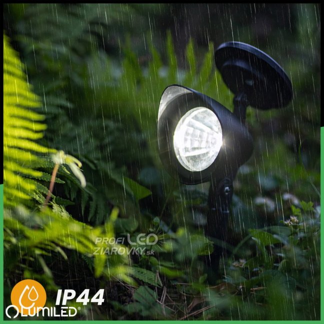 3x LED solárne záhradné bodové svietidlo OGA reflektor IP44 6500K LUMILED
