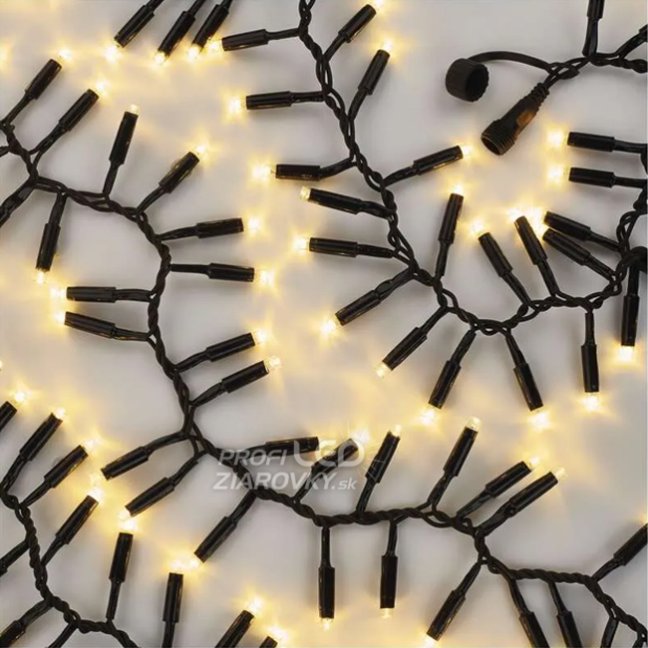 Viktória spojovateľná led svetelná reťaz vonkajšia ježko - 150led - 3m teplá biela