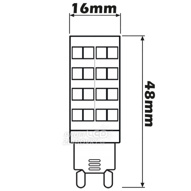 LED žiarovka G9 kapsula 5W = 40W 460lm 6500K Cold 360° LUMILED