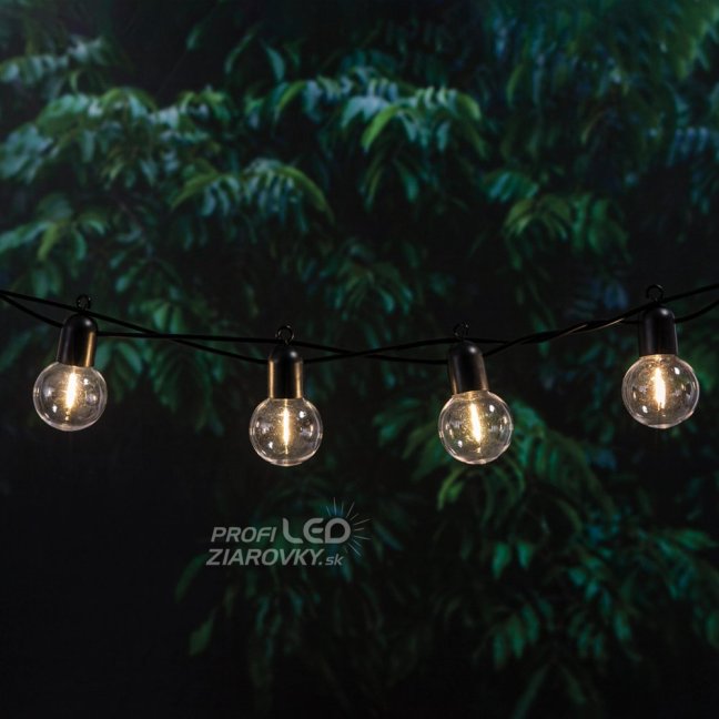 Solárna záhrada Girland 20x LED dekoratívne gule 11,58 m 3000K Warm LOVO LUMILED