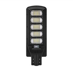 LED solárne pouličné svietidlo 1800W - 6500K - s držiakom a diaľkovým ovládaním - čierne