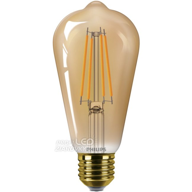 LED Edison E27 ST64 7W = 40W 470lm 1800K teplé vlákno jantárová žiarovka PHILIPS