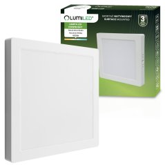 Stropné svietidlo LED s povrchovou montážou 18W Square 4000K GLOW White LUMILED