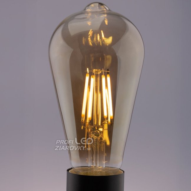EDISON E27 ST64 6W = 50W 420lm 2200K Warm 360° Filament LUMILED Smokey LED žiarovka