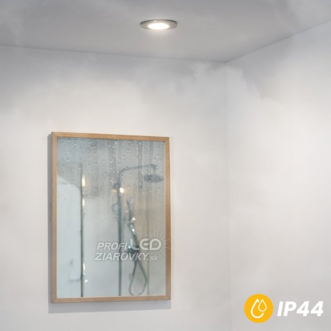 HALOGEN svietidlo na zapustenie do kúpeľne hermetické AQUS GU10 LUMILED Satin IP44 FIXED