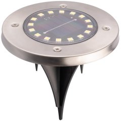 Súprava 6x LED solárne záhradné lampy HELIS zapichovacie disky do zeme 4000K IP44 LUMILED