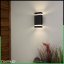 Záhradné nástenné svietidlo zhora nadol GU10 Black HEDERA LUMILED
