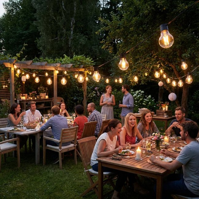 Girlanda solárna záhradná 30x LED dekoratívna žiarovka 10, 7m 2700K teplá LUMILED