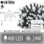 Viktória led svetelná záclona vonkajšia flash - 400led - 24m studená biela / flash prebliknutie studená biela
