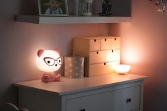 Detská nočná lampa led medvedík polux, 2,5w - rúžová