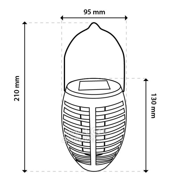 LED solárne záhradné závesné svietidlo IGNIS Flame IP44 1800K LUMILED
