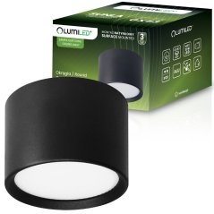 Stropné nástenné svietidlo halogénové SUNLA tuba GX53 LED spot valec čierna LUMILED